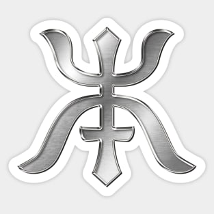 Yamamoto Crest Silver Chrome Sticker